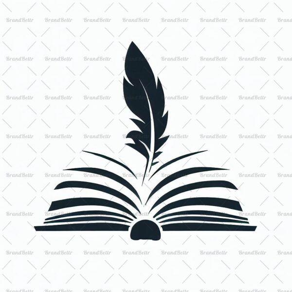Offenes Buch und Feder